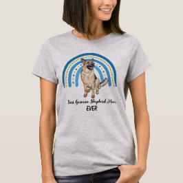 Camiseta Blue Rainbow Best German Shepherd Dog Mom