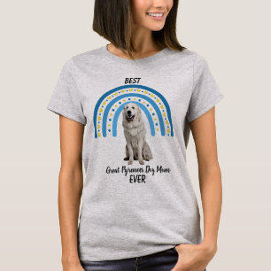 Camiseta Blue Rainbow Best Great Pyrenees Dog Mom