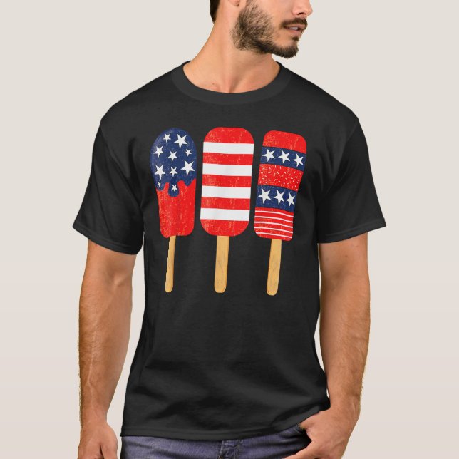 Camiseta Blue Red White Ice Cream Estados Unidos Bandera Am (Anverso)