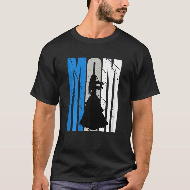 Camiseta Blue Retro Violin Mom Violinist Moms Plays In Orch (Anverso)