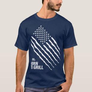 Camiseta Blue Rhino "Bandera estadounidense: Nacido en Gril