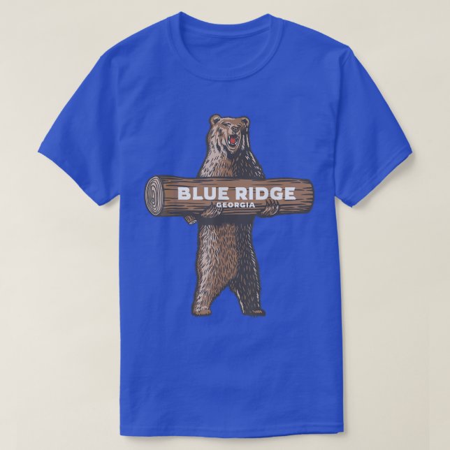 Camiseta Blue Ridge Georgia GA Bear adulto Vacaciones Souve (Diseño del anverso)