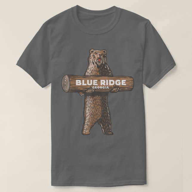 Camiseta Blue Ridge Georgia GA Growling Bear Vacation Souve (Diseño del anverso)