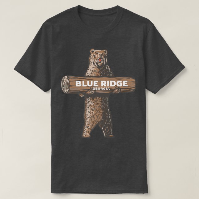 Camiseta Blue Ridge Georgia GA Growling Bear Vacation Souve (Diseño del anverso)