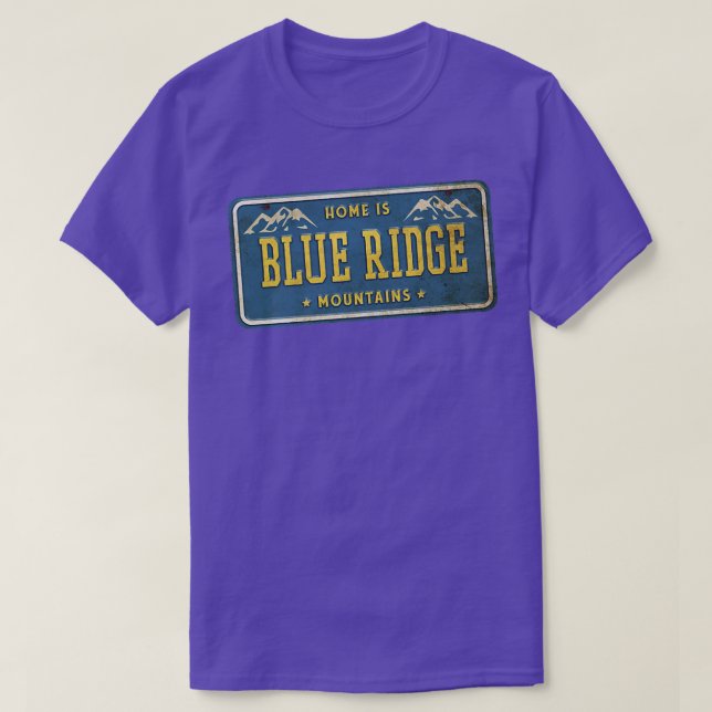 Camiseta Blue Ridge Georgia Home GA Car Plate Mountains Hom (Diseño del anverso)