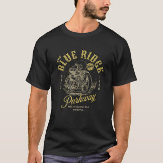 Camiseta Blue Ridge Parkway BRP Diseño de Motocicleta Vinta
