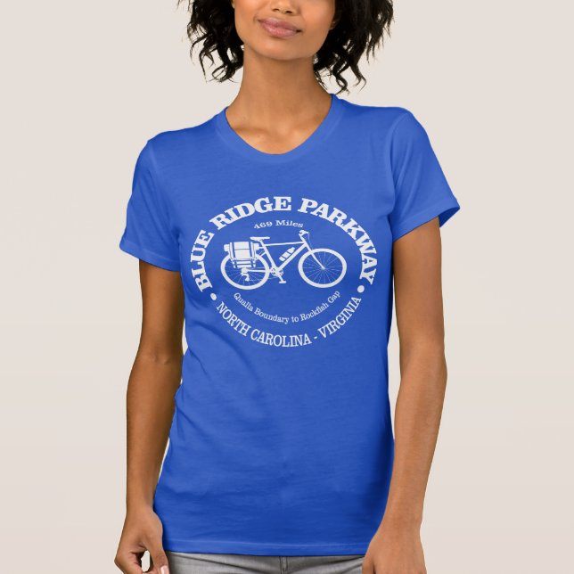 Camiseta Blue Ridge Parkway (ciclismo) (Anverso)