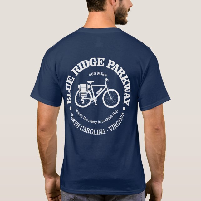 Camiseta Blue Ridge Parkway (cycling) (Reverso)