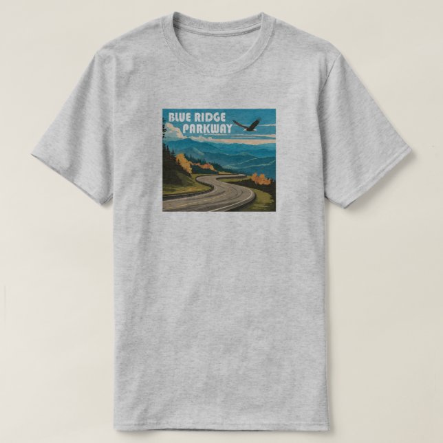 Camiseta Blue Ridge Parkway Eagle (Diseño del anverso)