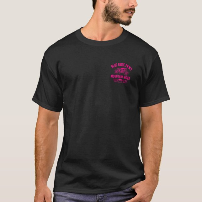 Camiseta Blue Ridge Parkway Motorcycle Retro Design (Anverso)