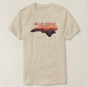 Camiseta Blue Ridge Parkway North Carolina Map