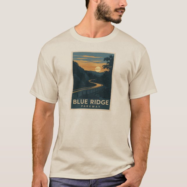 Camiseta Blue Ridge Parkway Sunset (Anverso)