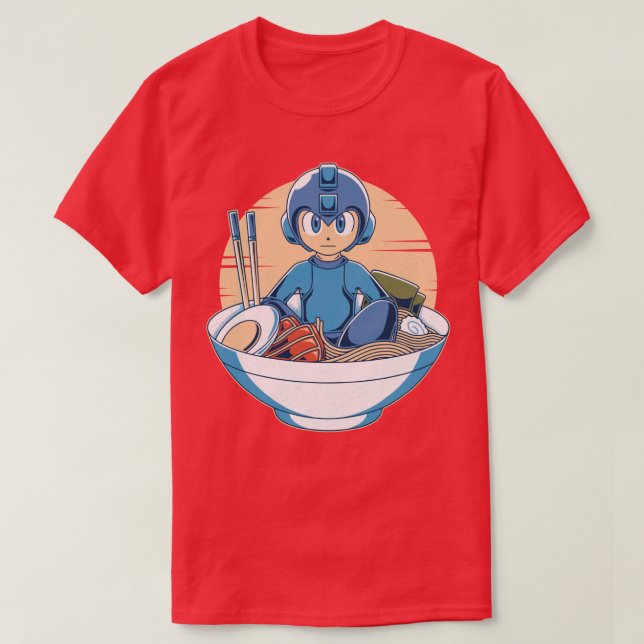 Camiseta Blue Robot Ramen (Diseño del anverso)