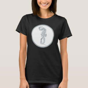 Camiseta Blue Seahorse Blue Classic Nautical Elegant