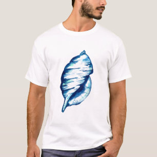 Camiseta Blue Seashell Watercolor
