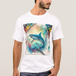 Camiseta Blue Shark 060824AREF112 - Watercolor