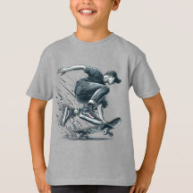 Blue Skateboarder Naranja quemado Feliz cumpleaños