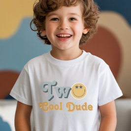 Camiseta Blue Smile Two Cool Dude Boys 2nd Birthday