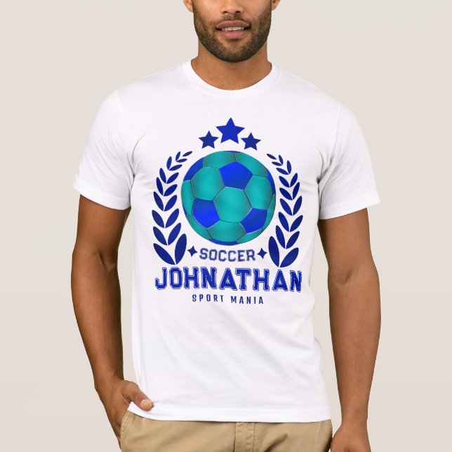 Camiseta Blue Soccer Team Emblem | Gifts For Men (Anverso)