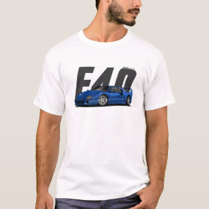 Camiseta Blue Sports Super Car Retro F40 F-40