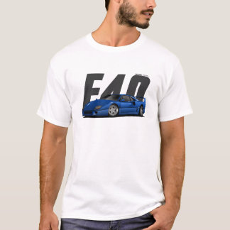 Camiseta Blue Sports Super Car Retro F40 F-40