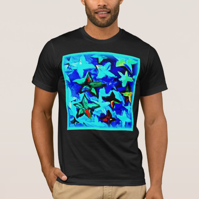 Camiseta Blue Starry Night Sky. ¡Hazte con una en Zazzle (Anverso)