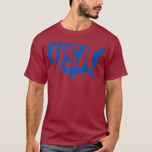 Camiseta Blue Stars Estados Unidos Map Love America Of