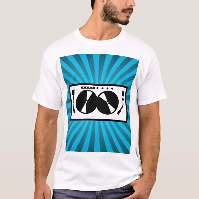 Camiseta Blue Sunburst DJ Turnable Music (Anverso)