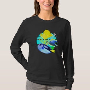 Camiseta Blue Tang Yellow Tangs Reef Fish Tank Saltwater Aq