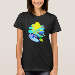 Camiseta Blue Tang Yellow Tangs Reef Fish Tank Saltwater Aq