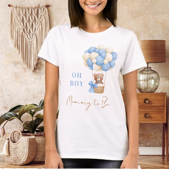 Camiseta Blue Teddy Oso Oh Boy Balloon Mami Para Ser Bebé (Subido por el creador)