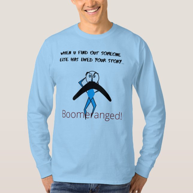 Camiseta Blue 'That's My Story' Long Sleeve Boomeranged (Anverso)