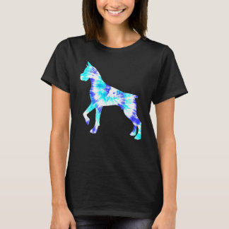 Camiseta Blue Tie Dye Boxer Perro Hippie Peace Animal Men