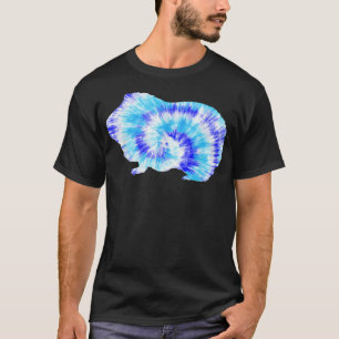 Camiseta Blue Tie Dye Guinea Cerdo Hippie Peace Animal Love