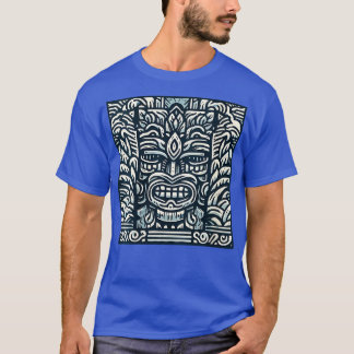 Camiseta Blue Tiki God For Your Tiki Bar VNeck
