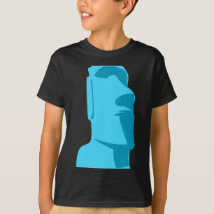 Camiseta Blue Tiki Moai Easter Island Luau Gift