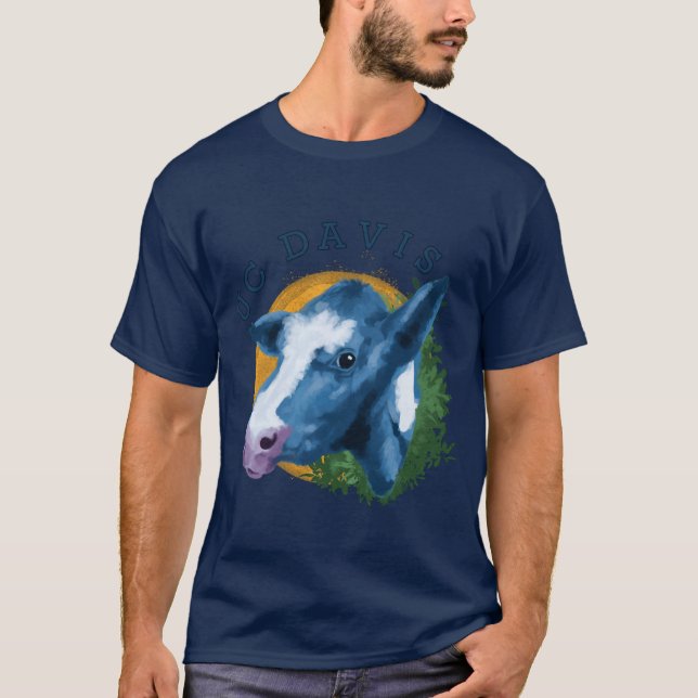 Camiseta Blue UC Davis Cow (Anverso)