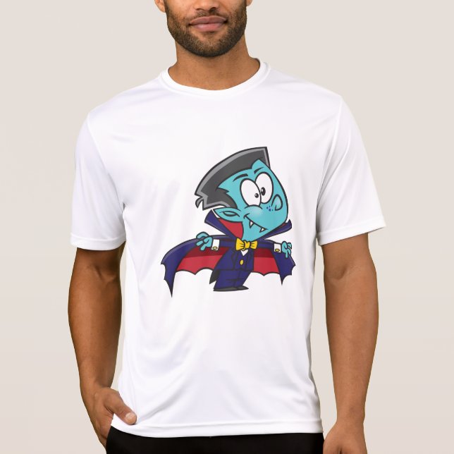 Camiseta Blue Vampire Boy with Cape Cute Dracula (Anverso)