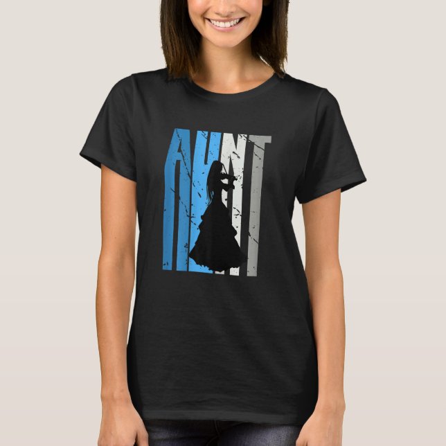 Camiseta Blue Violin Aunt Violinist Plays The Violin Musica (Anverso)