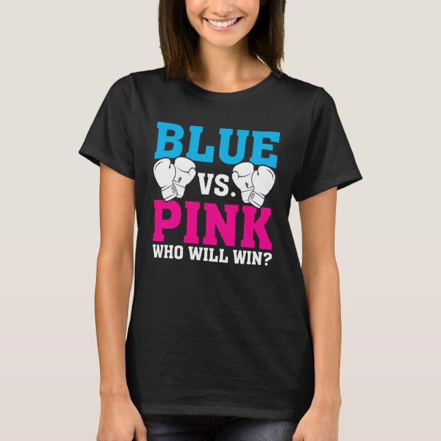 Camiseta Blue Vs Pink Ethnic Boxing Babies Gender Reveal (Anverso)