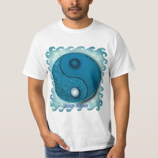 Camiseta Blue Water Yin Yang (Anverso)