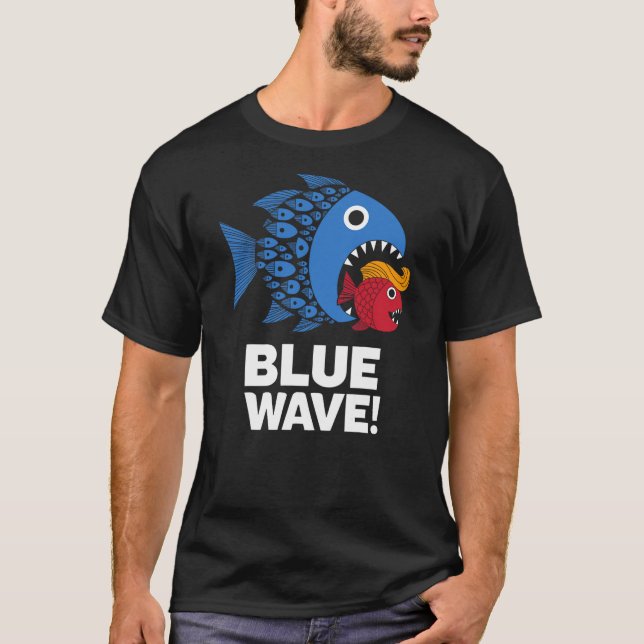 Camiseta Blue Wave Kamala Funny Big Fish Eat Little Fish Tr (Anverso)