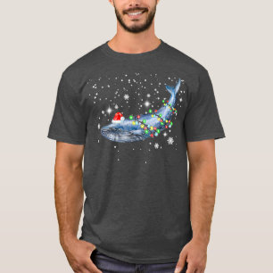 Camiseta Blue Whale Christmas Color Lights Xmas
