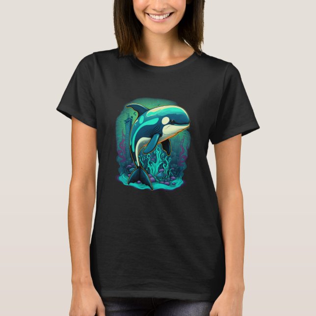 Camiseta Blue Whale Ocean Scene Show Your Support for Conse (Anverso)