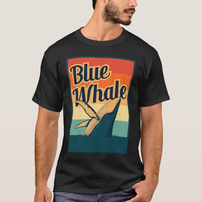 Camiseta Blue Whale Sea Diving Maritime Waves Nature Protec (Anverso)