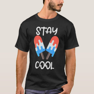 Camiseta Blue White Red Ice Cream Bandera Estadounidense 4
