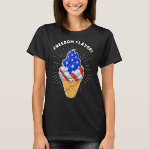 Camiseta Blue White Red Ice Cream Cream Cone 4 de Julio Ind