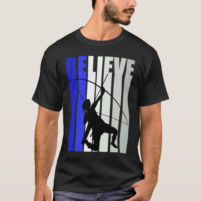 Camiseta Blue Womens Believe Archery Inspirational Archer G (Anverso)