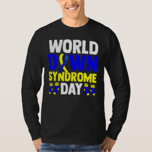 Camiseta Blue Yellow Socks World Down Syndrome Awareness Da