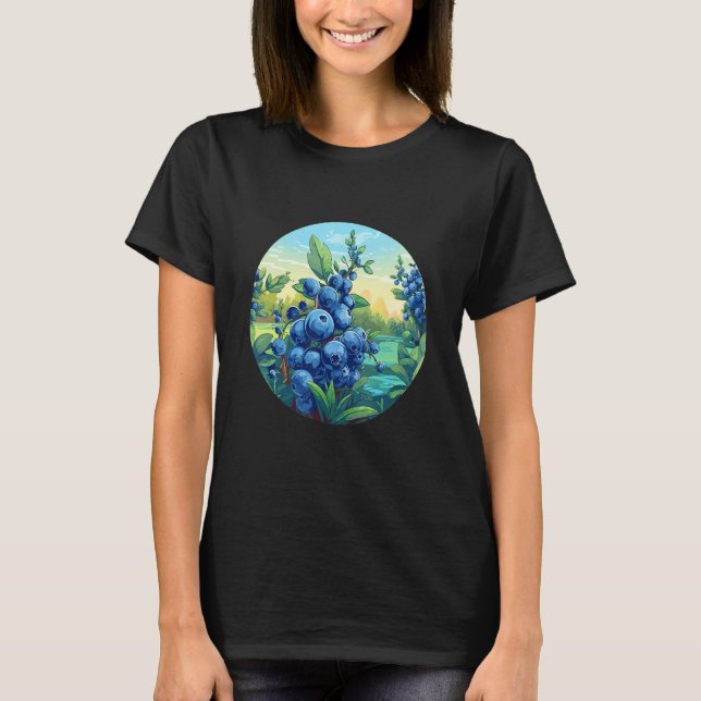 Camiseta Blueberries Fruit Blueberries Fruit Vegan Garden 1 (Anverso)